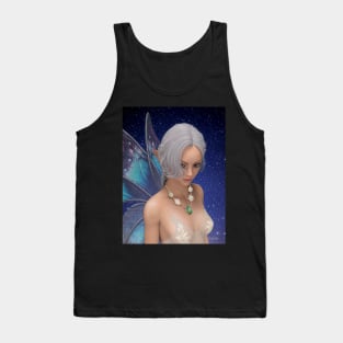 Portrait of a fairy under a starry sky Tank Top